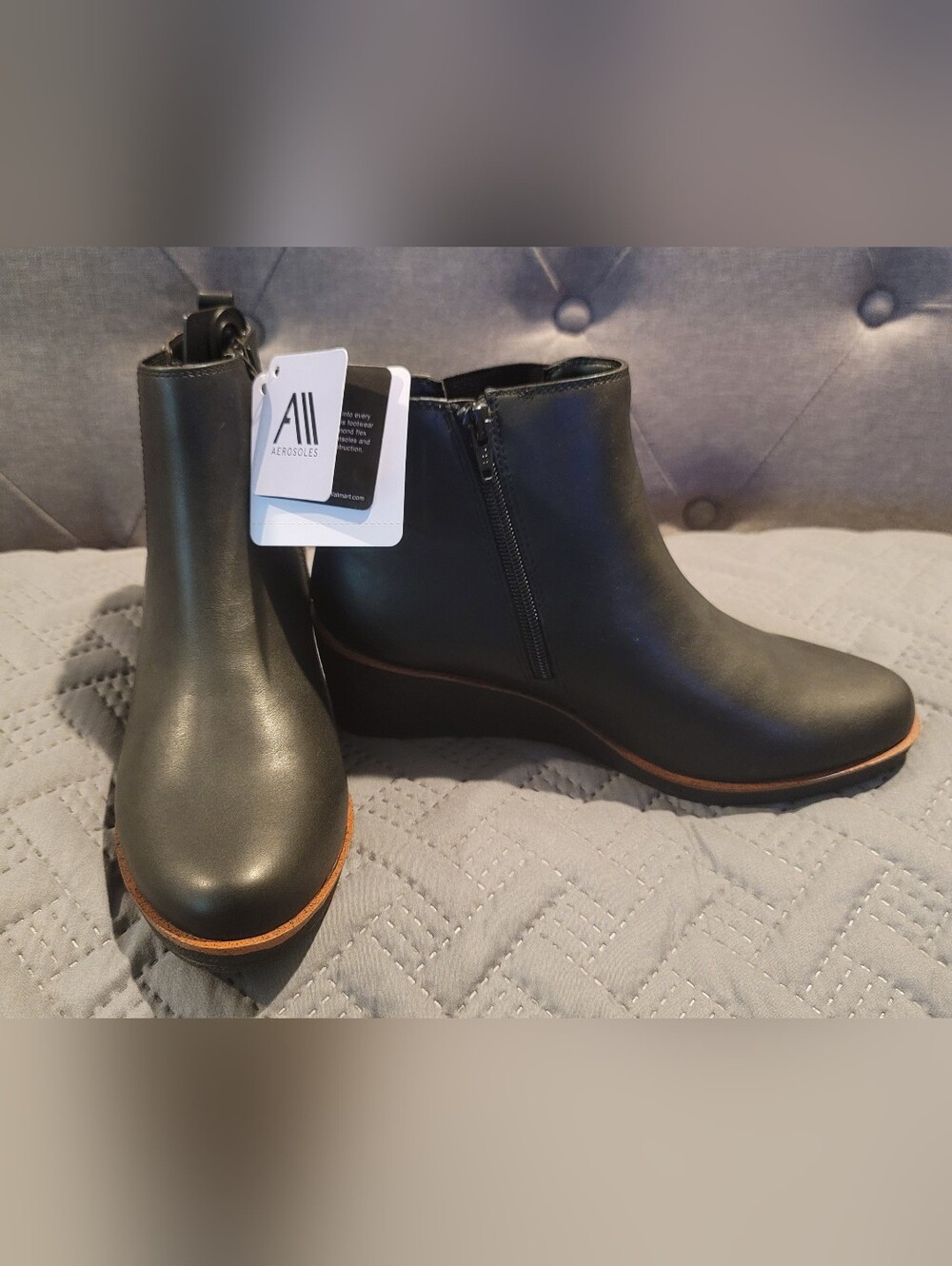 Aerosoles Women Wedge Boots, Black - Size: 8